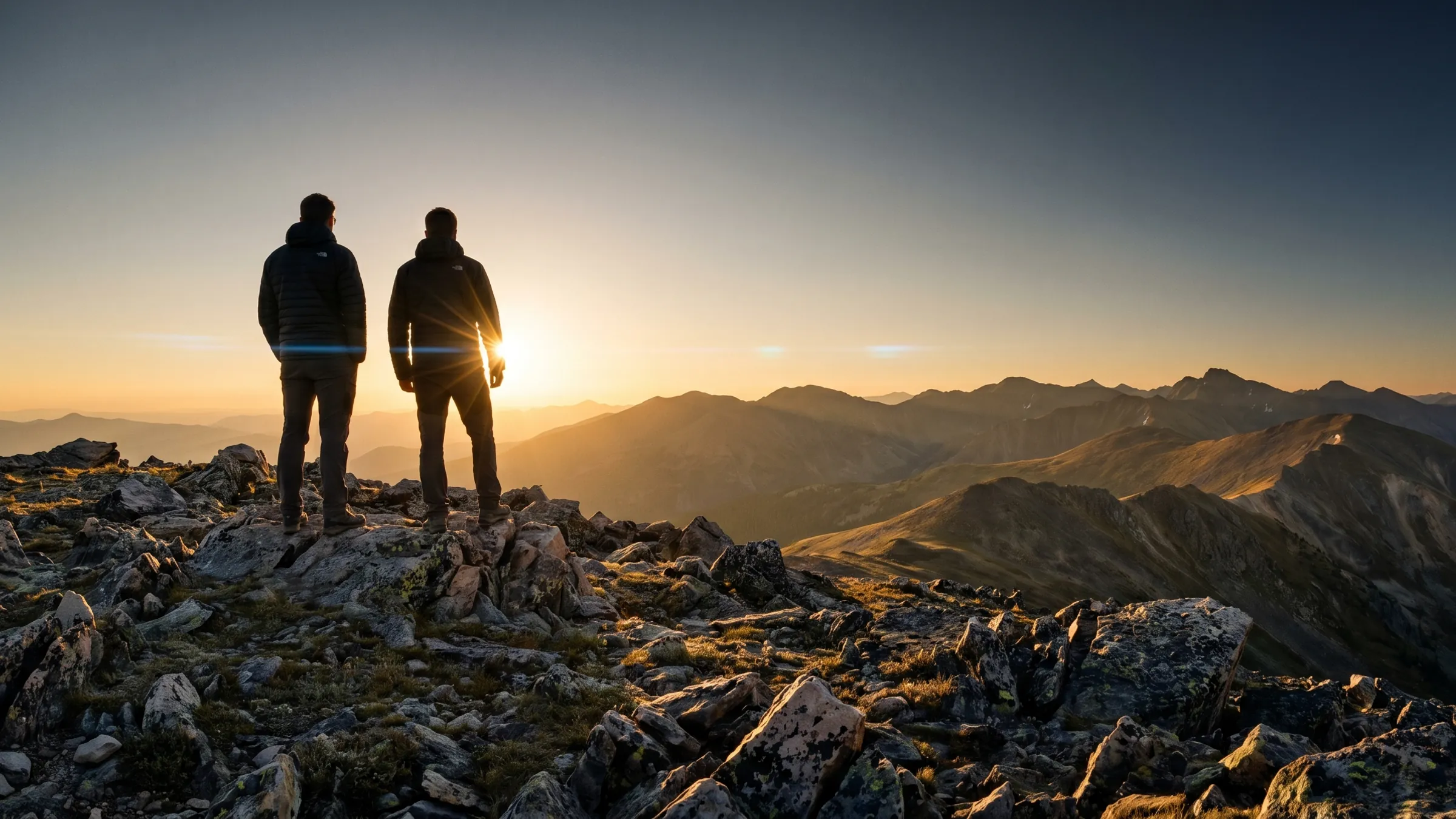 Mountain ridge at golden hour
